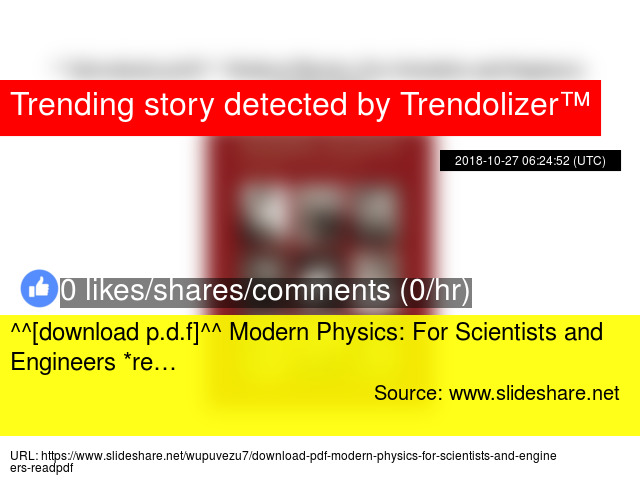 Modern Physics For Scientists And Engineers Pdf